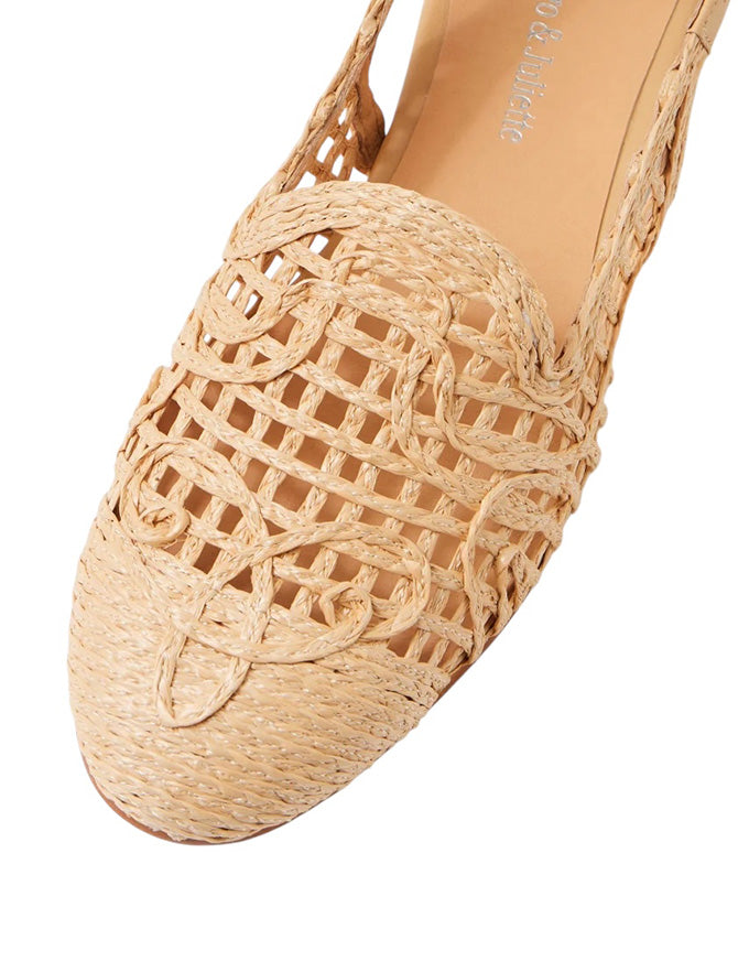 Galea Natural Raffia Flats