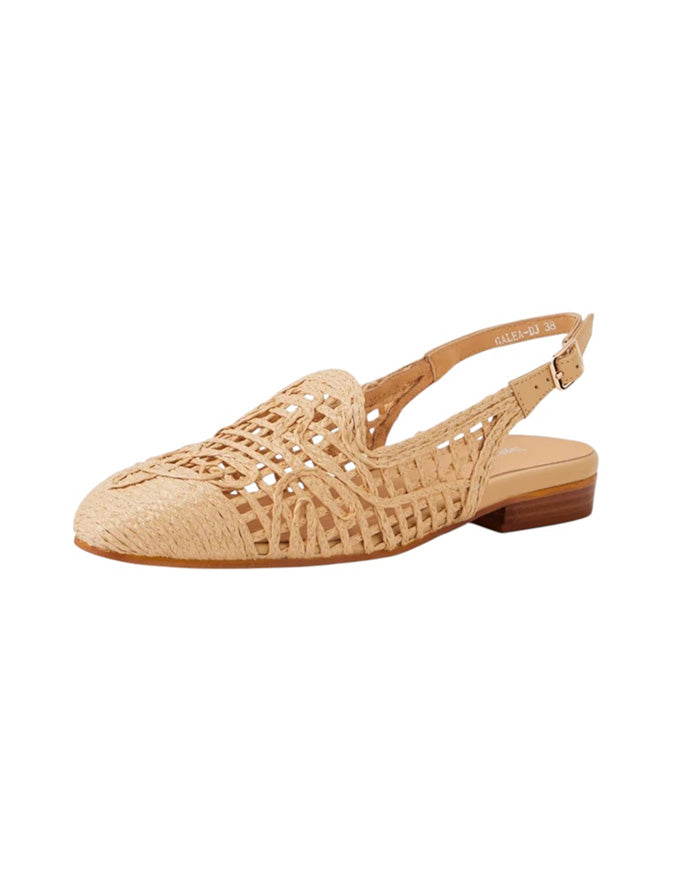 Galea Natural Raffia Flats
