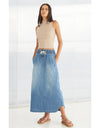 Pia Long Denim Skirt