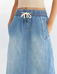 Pia Long Denim Skirt