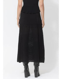 The Pointelle Skirt in Black, from Joey The Label.