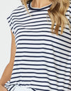 Portia Stripe T Shirt Navy/White