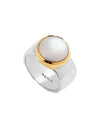 Chroma Two-Tone Button Pearl Ring