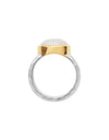 Chroma Two-Tone Button Pearl Ring