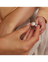 Chroma Two-Tone Button Pearl Ring