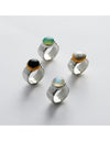 Chroma Two-Tone Button Pearl Ring