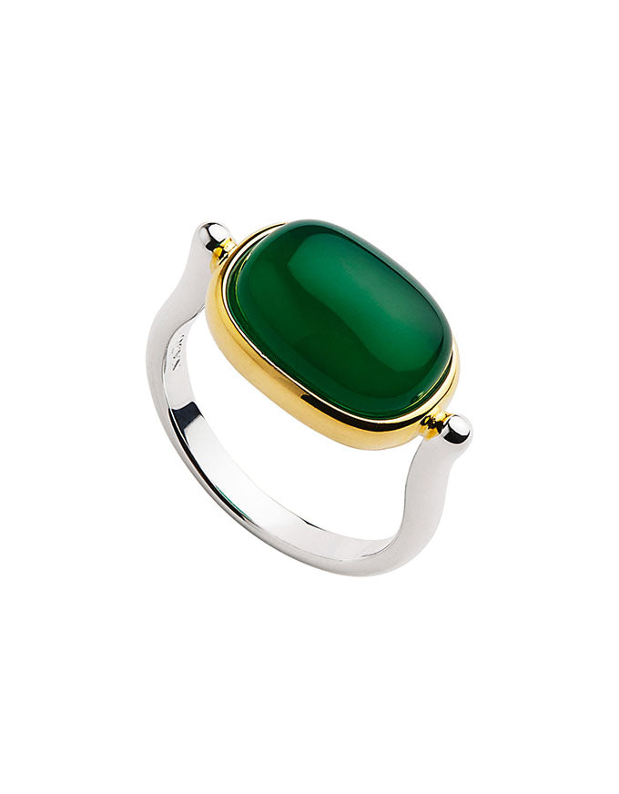 Fleur Green Onyx Ring
