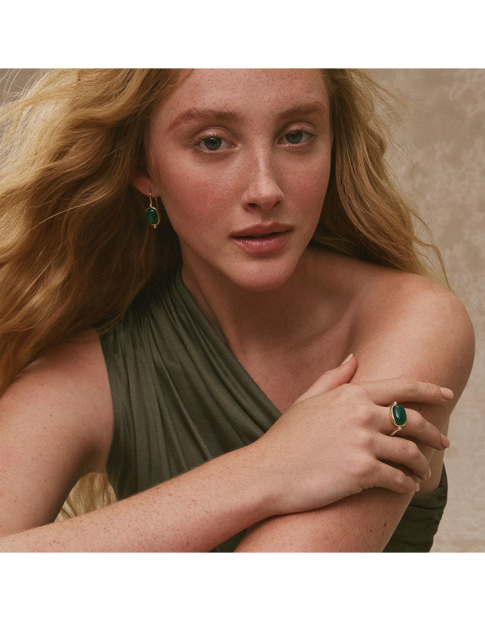 Fleur Green Onyx Ring