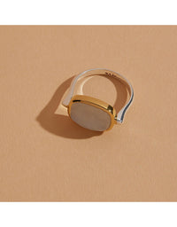 Fleur Rainbow Moonstone Ring