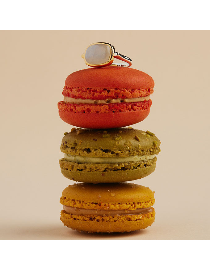 Fleur Rainbow Moonstone Ring