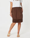 Ruffle Hem Linen Skirt Koko