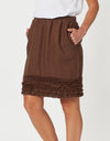 Ruffle Hem Linen Skirt Koko