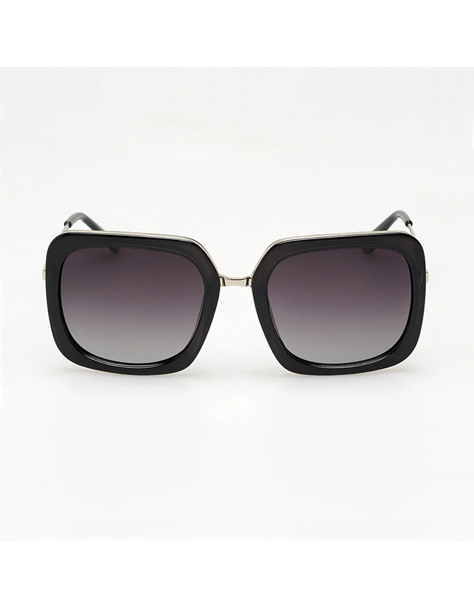 Alex Crystal Black Gold Smoke Sunglasses