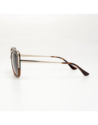 Bronte Tortoiseshell Gold Brown Sunglasses