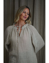 Sussana Stonewash Linen Top Natural
