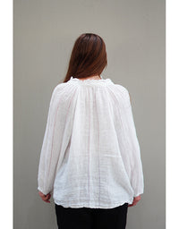 Sussana Stonewash Linen Top White