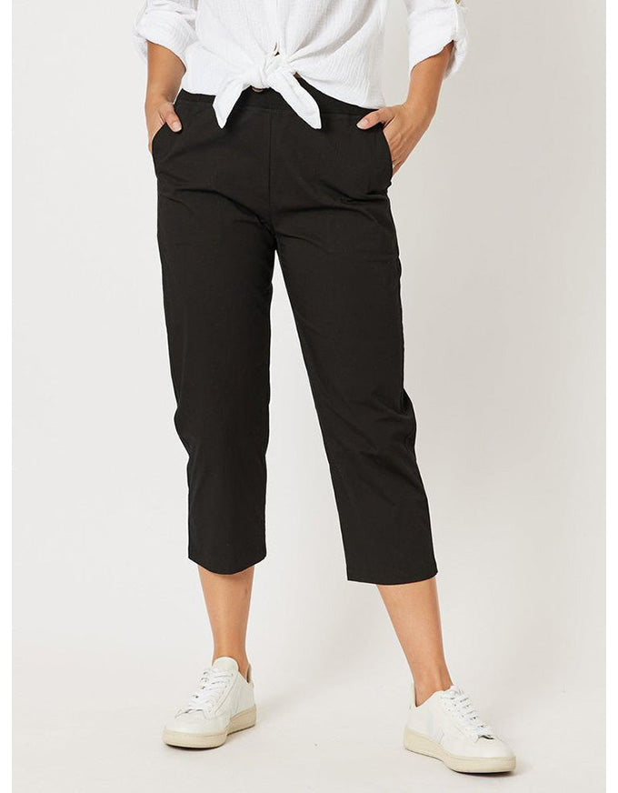 Santorini Cotton Pant Black