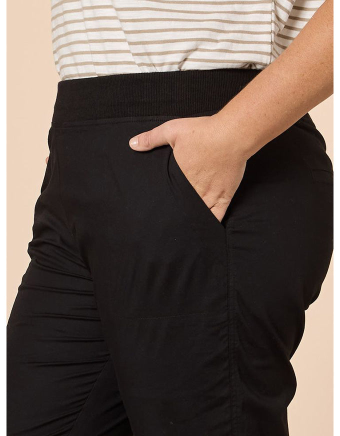 Santorini Cotton Pant Black