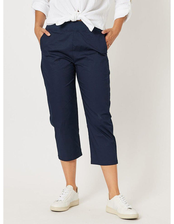Santorini Cotton Pant Navy