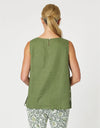 Sara Side Button Cami Khaki