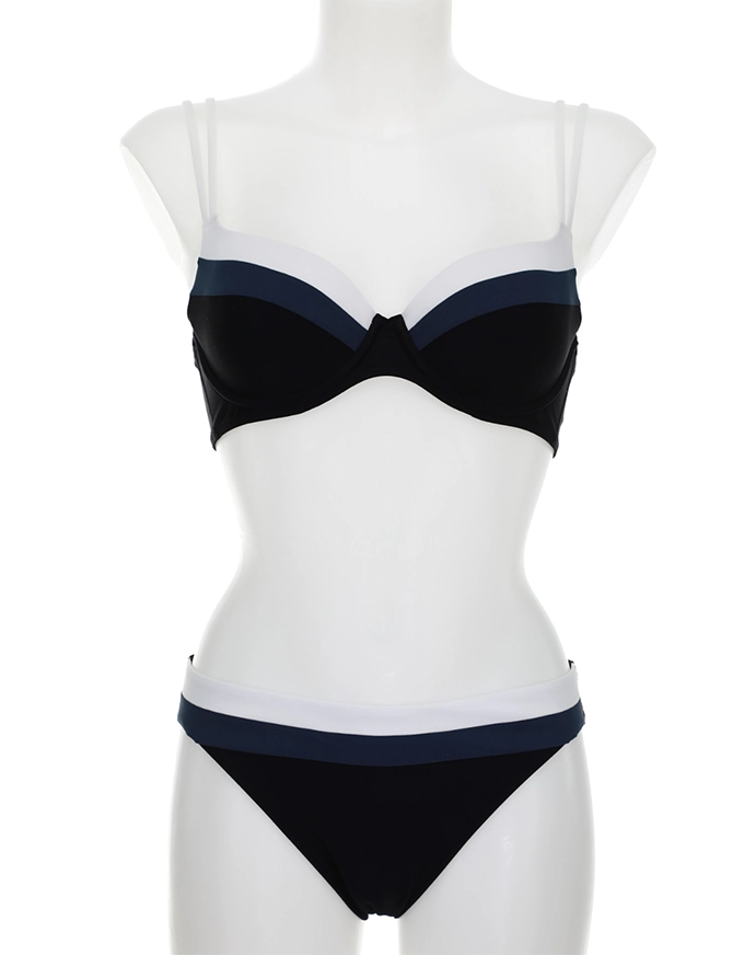 Navy & White Bikini Set