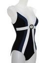 Navy & White One Piece