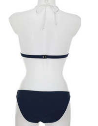 Navy White Triangle Bikini Set