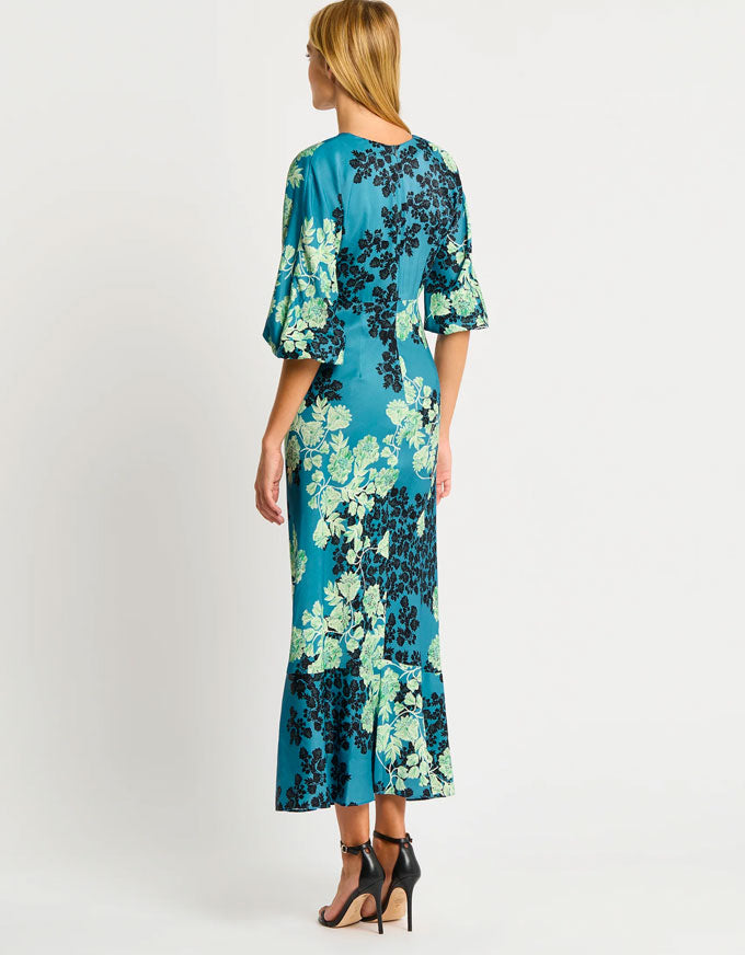 Serenity V Neck Dress Blue/Mint