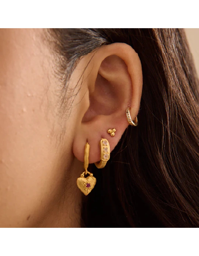 Love You Small Heart Earrings 18KT