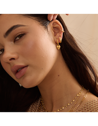 Love You Small Heart Earrings 18KT