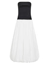 Sophia Strapless Dress Black & White