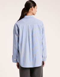 Sora Stripe Shirt Blue