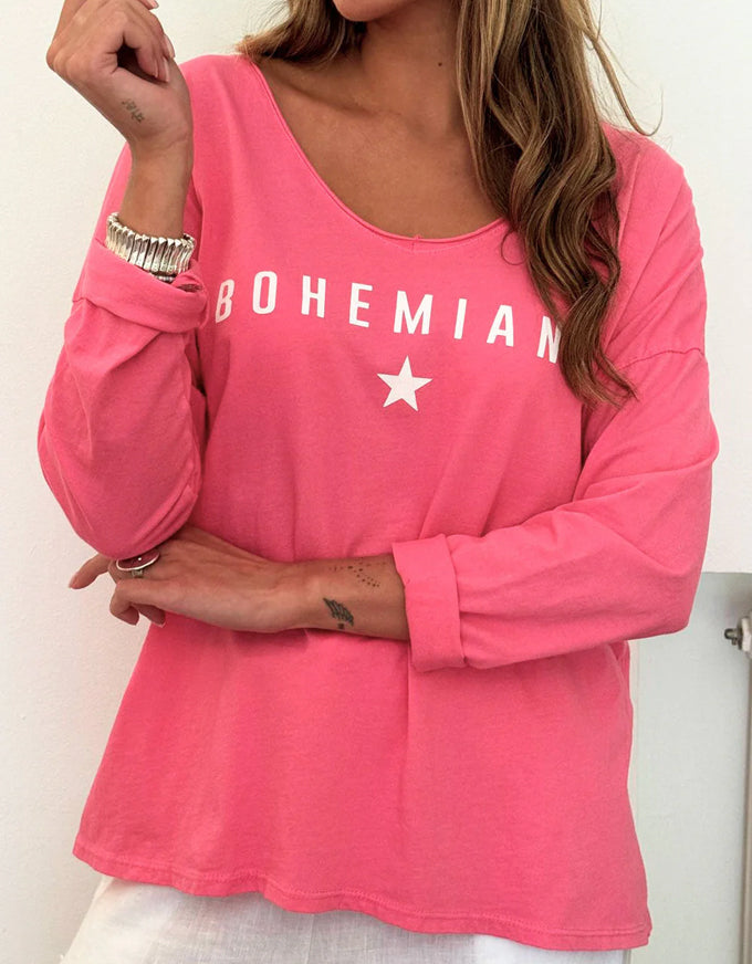 Star Long Sleeve Miami Pink