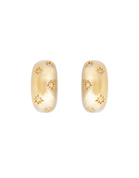 Starburst Flared Hoops Gold