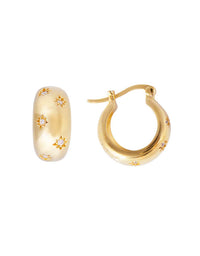 Starburst Flared Hoops Gold