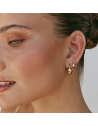 Starburst Flared Hoops Gold