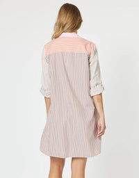 Summer Stripe Shirt Papaya