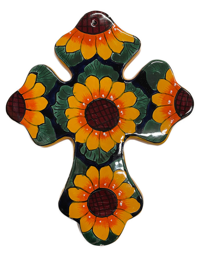 Sunflower Talavera Cross