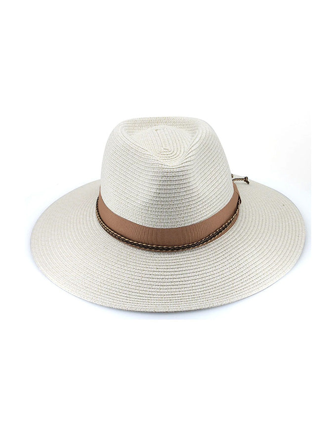 Bahama Fedora Ivory/Nutmeg