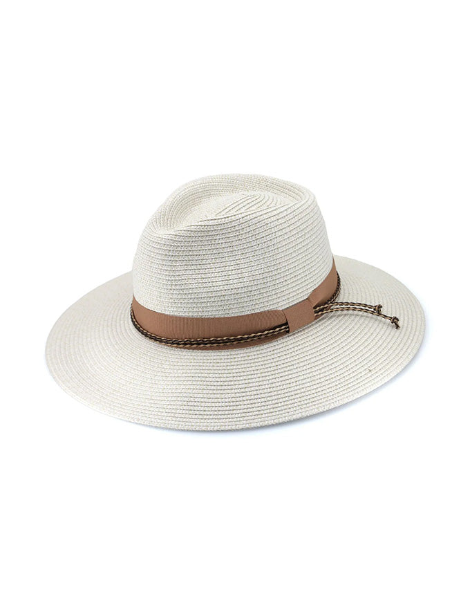 Bahama Fedora Ivory/Nutmeg
