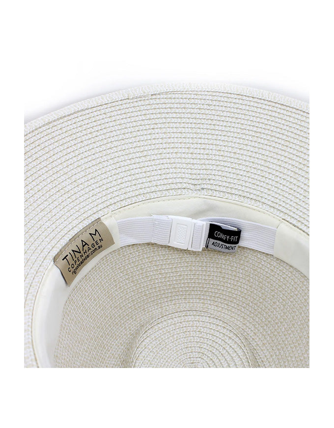 Bahama Fedora Ivory/Nutmeg