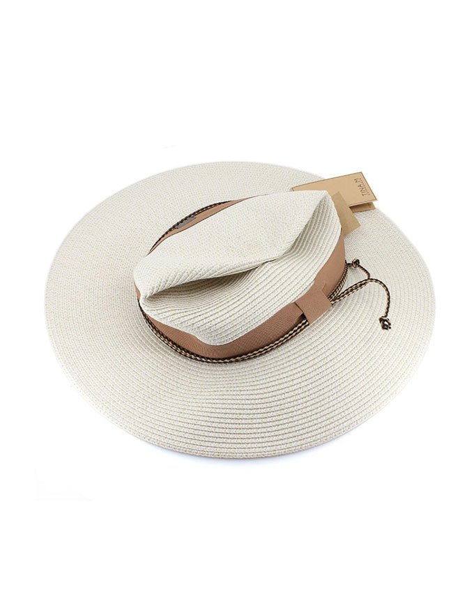 Bahama Fedora Ivory/Nutmeg