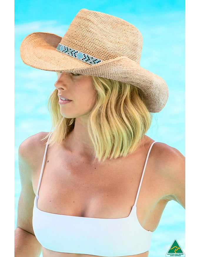 Simone Cowboy Natural Hat - Australian Made