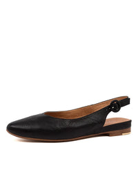 Fairy Flats Black Leather