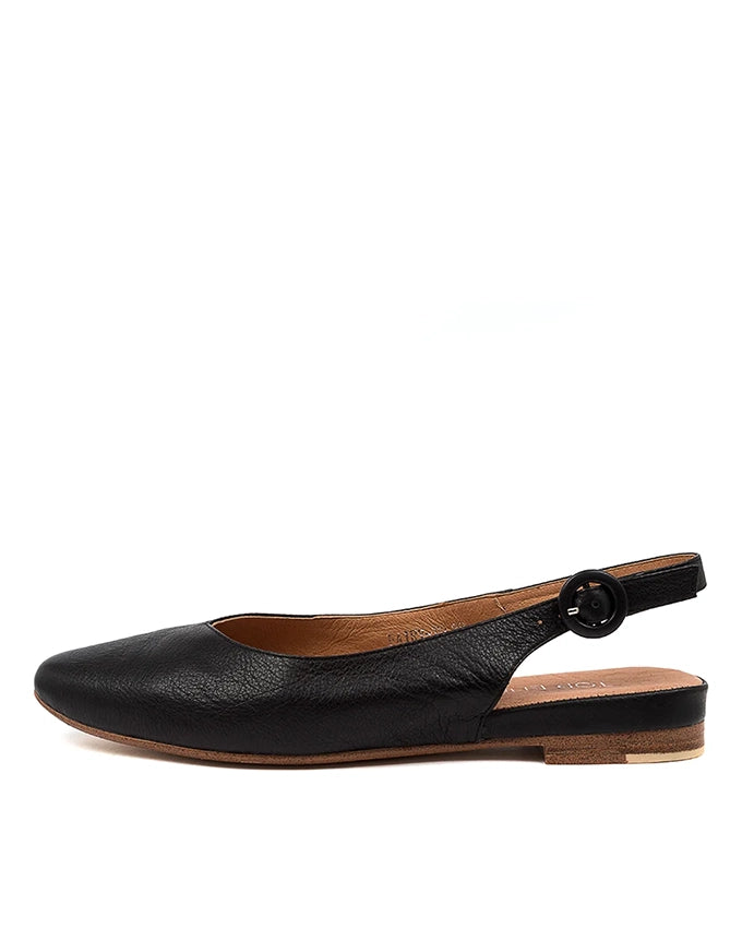 Fairy Flats Black Leather