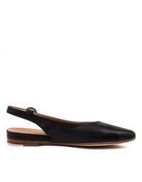 Fairy Flats Black Leather