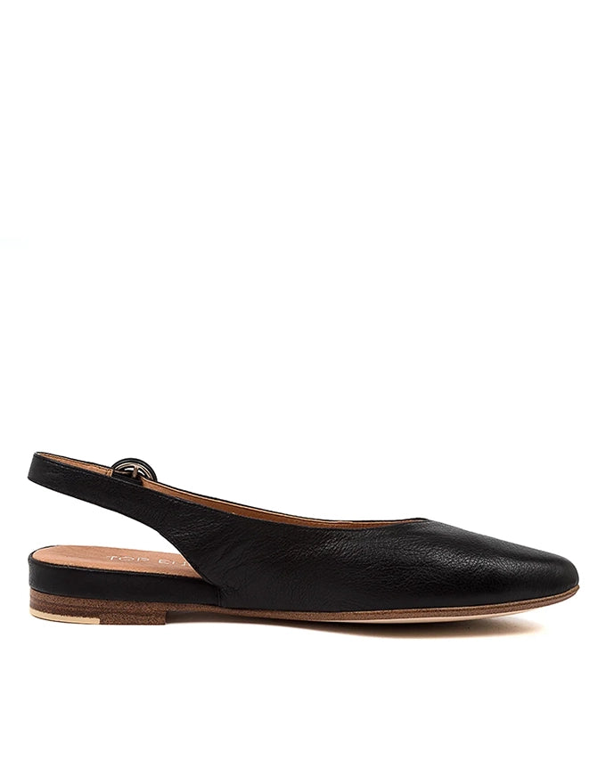 Fairy Flats Black Leather