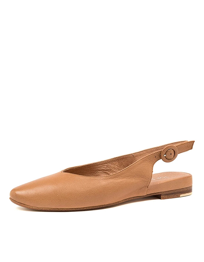 Fairy Flats Dark Tan Leather