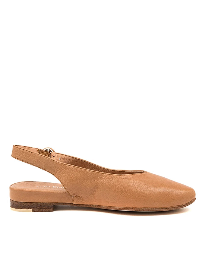Fairy Flats Dark Tan Leather