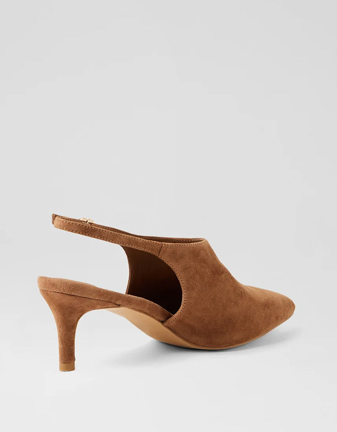 Ciano Suede Heel Nutmeg